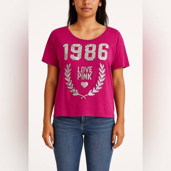 PINK Victoria's Secret Tops - Victoria’s Secret PINK Y2K Vintage Sequin Top‎ size L